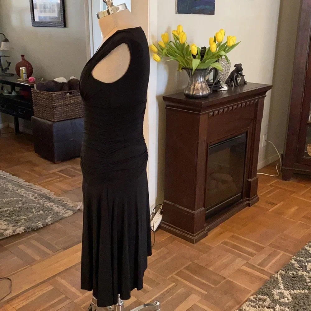 NWOT BCBGMaxAzria stretchy sleeveless evening dress with beautiful ruching. - Picture 7 of 16